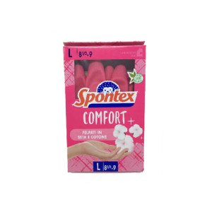 Перчатки латексные Spontex Comfort хозяйственные L (MAP03)