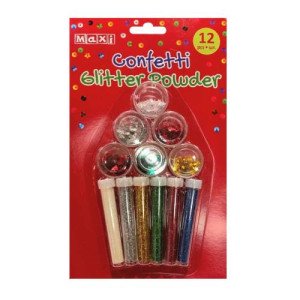 Блискітки для декорування Maxi Confetti 12 шт. (MX61732)