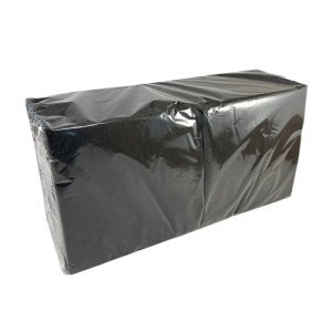 Серветки Papero двошарові 33x33 см 200 шт. Чорні (NL546)