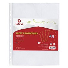 Файлы Optima A3 40 мкм глянцевые Прозрачные 50 шт. (O35111)