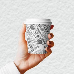 Стакан бумажный Romus Drink time 180 мл 50 шт. Газетка черная (R180507711)