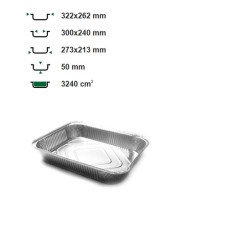 Контейнер из пищевой фольги Zenith 3200 мл 50 шт. (R31L)