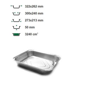 Контейнер из пищевой фольги Zenith 3200 мл 50 шт. (R31L)