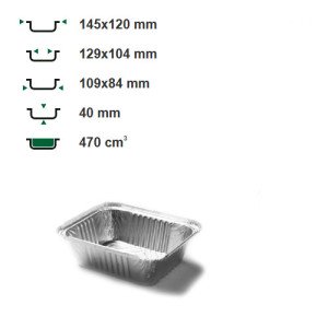 Контейнер из пищевой фольги Zenith 470 мл 100 шт. (R46L)