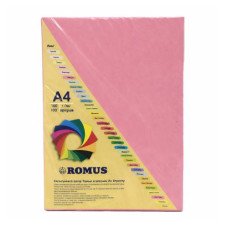 Бумага цветная Romus А4 160 г/м2 100 листов PI25  Розовая (R50621)
