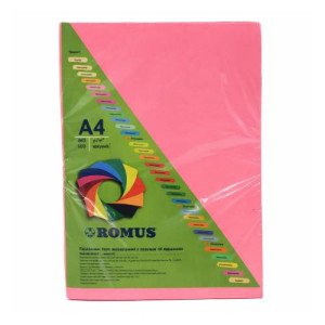 Бумага цветная Romus А4 80 г/м2 100 листов NEOPI Неоновая розовая (R50720) Бумага цветная Romus А4 80 г/м2 100 листов NEOPI Неоновая розовая (R50720)