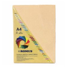 Бумага цветная Romus А4 160 г/м2 100 листов SA24 Темно-кремовый (R51116)