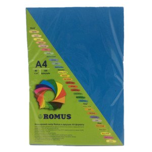 Бумага цветная Romus А4 80 г/м2 100 листов Темно-синяя (R51383)