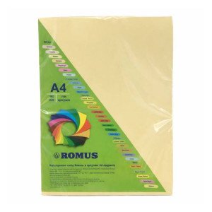 Бумага цветная Romus А4 80 г/м2 100 листов CH32 Карамельный (R51413)