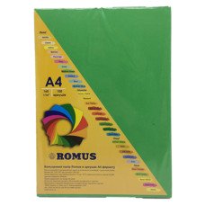 Бумага цветная Romus А4 160 г/м2 100 листов Темно-зеленая (R51444)