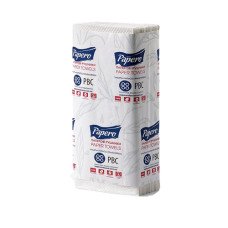Рушники паперові Papero двошарові V-складання 150 листів Білі (RV023)