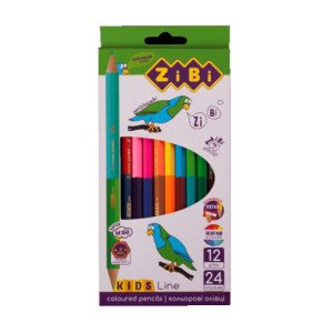  Карандаши цветные ZiBi Kids Line двухсторонние 12 шт. 24 цвета (ZB.2463)