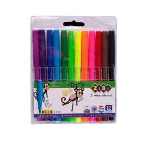 Фломастеры ZiBi Kids Line 12 цветов (ZB.2802)