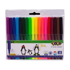  Фломастеры на водной основе ZiBi Kids Line 18 цветов (ZB.2803)