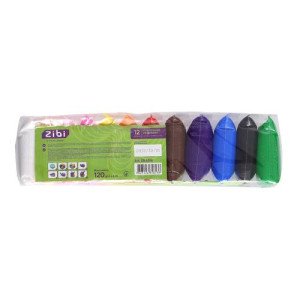 Пластилін повітряний для ліплення ZiBi Kids Line 12 кольорів (ZB.6296)