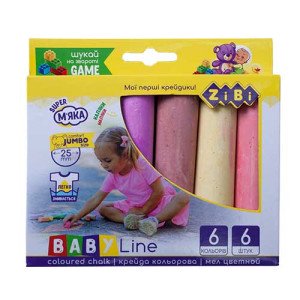 Мел цветной ZiBi Jumbo 6 шт. (ZB.6710-99)