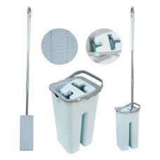 Набір для прибирання Zambak Plastik Elegant Flat Mop швабра 114 см і відро з віджимом 8 л (ZP84304)