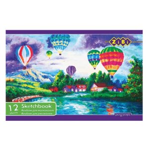 Альбом для рисования на скобе ZiBi 12 листов разнообразный дизайн (ZB.1421) Альбом для рисования на скобе ZiBi 12 листов разнообразный дизайн (ZB.1421)