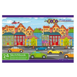 Альбом для рисования на скобе ZiBi 24 листе разнообразный дизайн (ZB.1424) Альбом для рисования на скобе ZiBi 24 листе разнообразный дизайн (ZB.1424)