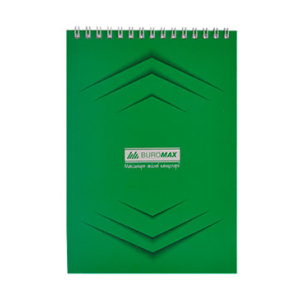 Блокнот Buromax Monochrome A5 48 аркушів у клітинку Зелений (BM.2474-04)