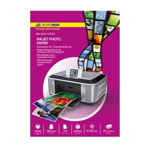 Фотобумага Buromax A4 120 г/м2 20 листов Глянцевая (BM.2220-2020) Фотобумага Buromax A4 120 г/м2 20 листов Глянцевая (BM.2220-2020)