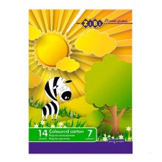 Картон цветной ZiBi A4 14 листов 7 цветов (ZB.1951)
