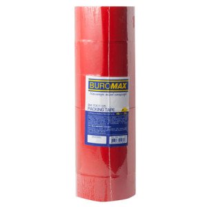 Клейкая лента Buromax 48 мм х 35 м 40 мкм Красная 1 шт. (BM.7007-05)