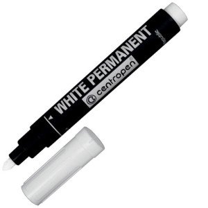 Маркер перманентный Centropen 2.5 мм Белый (8586/11)