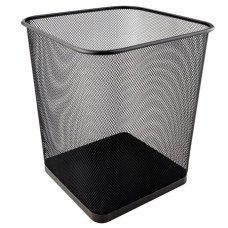 Металлическая корзина для бумаг Axent квадратная 15 л Черная (2124-01-A)
