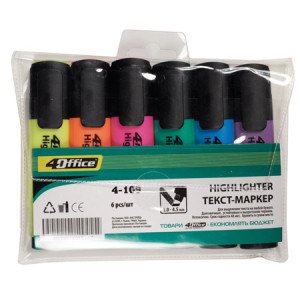 Набор текстовых маркеров 4Office 1-5 мм 6 шт. (01100320)