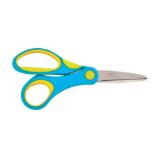 Ножницы детские ZiBi 12.6 см ручки с резиновыми вставками Синие (ZB.5005-02)