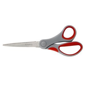 Ножницы офисные Axent Duoton 18 см Серо-красные (6301-06-A)
