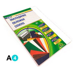 Обложка картонная D&A А4 250г/м2 100 шт Белая под кожу (1220101020300)