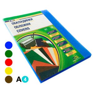Обложка прозрачная D&A А4 180 мкм 100 шт Ассорти (1220102020100)