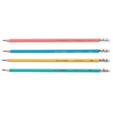 Карандаш чернографитный Buromax Pastel HB с резинкой (BM.8526)