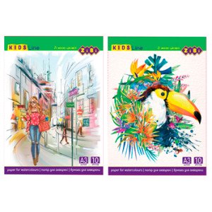 Бумага акварельная ZiBi A3 10 листов (ZB.1981)