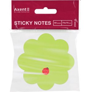 Бумага для заметок Axent с клейким слоем 70х70 мм 50 листов Цветок (2444-05-A)