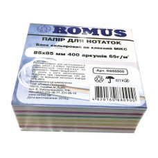 Бумага для заметок Romus Непроклеенная 85х85 мм 400 листов Микс (R880900)
