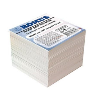 Бумага для заметок Romus Непроклеенная 90х90 мм 900 листов Премиум Белый (R880382)