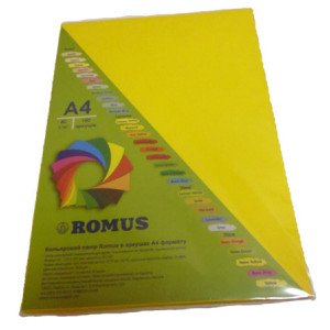 Папір кольоровий Romus A4 160 г/м2 100 аркушів IG50 Гірчичний (R50829) Папір кольоровий Romus A4 160 г/м2 100 аркушів IG50 Гірчичний (R50829)