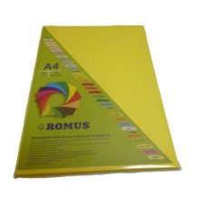 Папір кольоровий Romus A4 160 г/м2 100 аркушів CY39 Канарково-жовтий (R50805) Папір кольоровий Romus A4 160 г/м2 100 аркушів CY39 Канарково-жовтий (R50805)