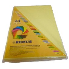 Папір кольоровий Romus A4 160 г/м2 100 аркушів YE23 Жовтий (R50584) Папір кольоровий Romus A4 160 г/м2 100 аркушів YE23 Жовтий (R50584)