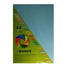 Папір кольоровий Romus A4 80 г/м2 100 аркушів Блакитний (R51147)
