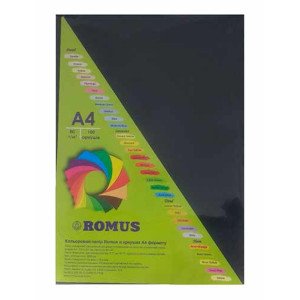 Бумага цветная Romus A4 80 г/м2 100 листов Черная (R50430)