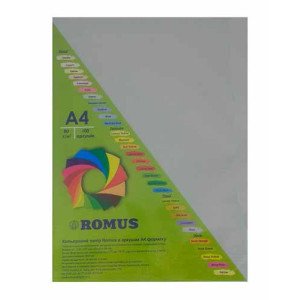 Бумага цветная Romus A4 80 г/м2 100 листов Серая (R51093)
