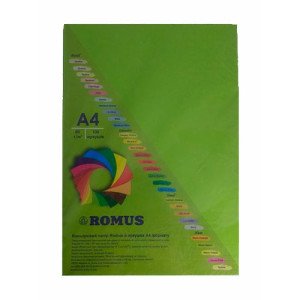 Бумага цветная Romus A4 80 г/м2 100 листов LG46 Зеленая липа (R50850)
