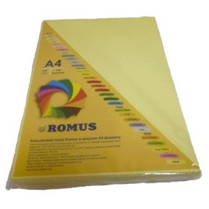 Бумага цветная Romus A4 80 г/м2 100 листов Желтый (R50577) Бумага цветная Romus A4 80 г/м2 100 листов Желтый (R50577)