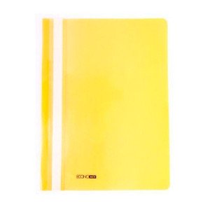 Папка-скоросшиватель Economix A4 с прозрачным верхом без перфорации Желтая (E31511-05)