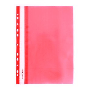 Папка-скоросшиватель Economix A4 с прозрачным верхом с перфорацией Красная (E31510-03)
