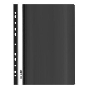 Папка-скоросшиватель Economix A4 с прозрачным верхом с перфорацией Черная (E31510-01)